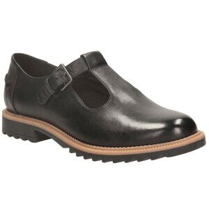 Clarks Griffin Monty Leather T-Straps Flats 7